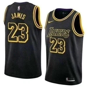 Regata NBA Lakers Nike Authentic James 23 - Preta