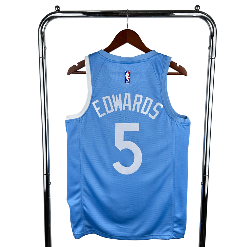 Regata NBA Minnesota Timberwolves Nike Authentic Edwards 5 - Azul