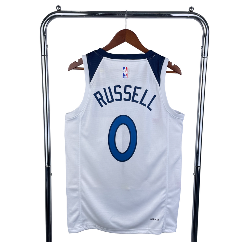 Regata NBA Timberwolves Nike Authentic Russell 0 - Branca