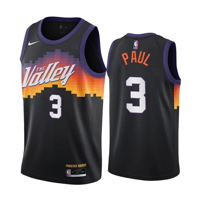 Regata NBA Phoenix Suns Nike Authentic Paul 3 - Preta