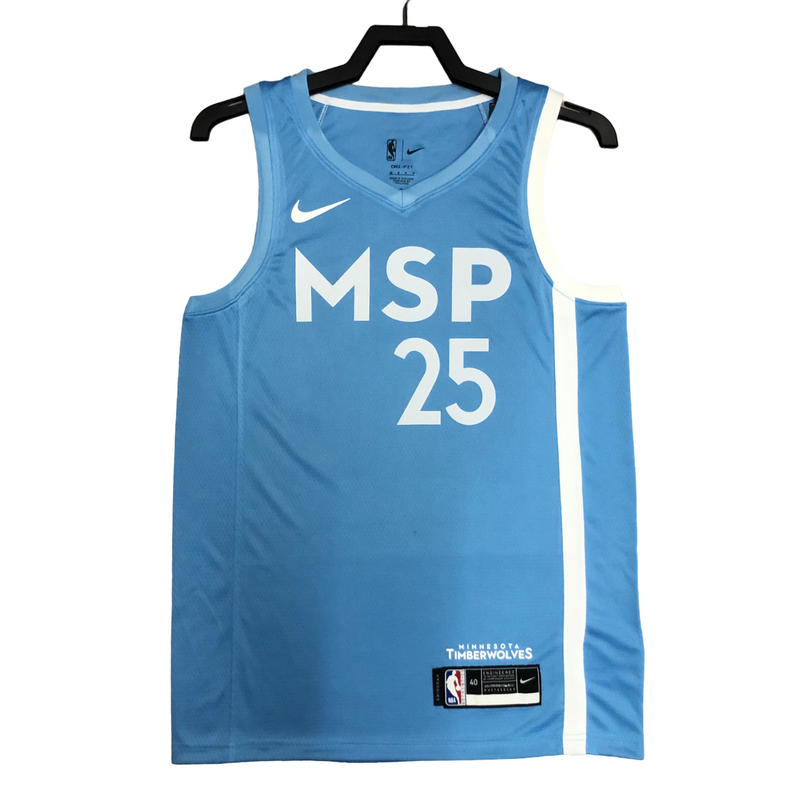 Regata NBA Minnesota Timberwolves City Edition  Nike Authentic Rose 25 - Azul