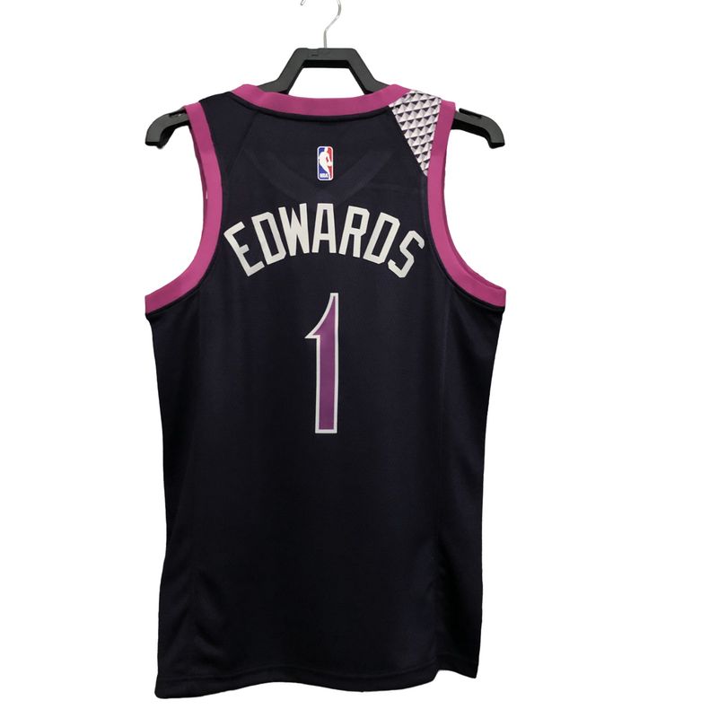 Regata NBA Minnesota Timberwolves Nike Authentic Edwards 1 - Preta