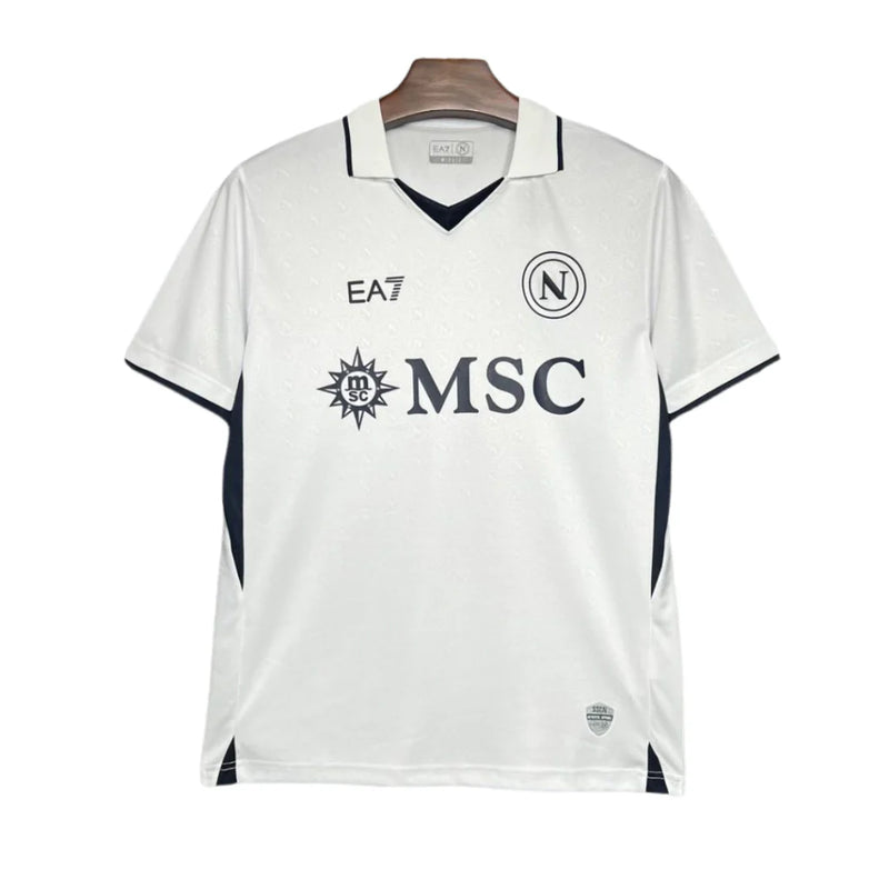 Camisa Napoli Away 24/25 - Torcedor EA7 Masculino - Branco