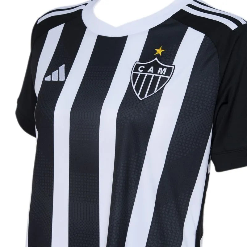 Camisa Atlético Mineiro I 24/25 Torcedor Adidas Feminina - Preto e Branco