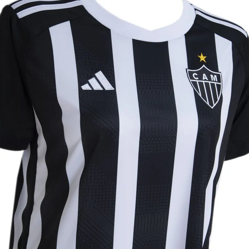 Camisa Atlético Mineiro I 24/25 Torcedor Adidas Feminina - Preto e Branco