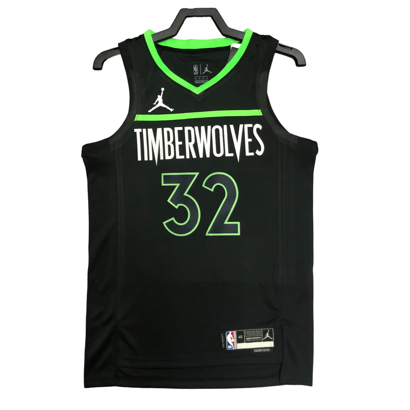 Regata NBA Minnesota Timberwolves Jordan Authentic Towns 32 - Preta