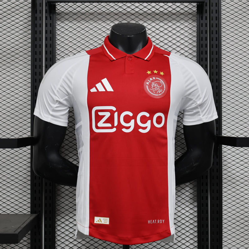 Camisa Ajax Home 2024/25 Jogador Adidas Masculino - Vermelha e Branca