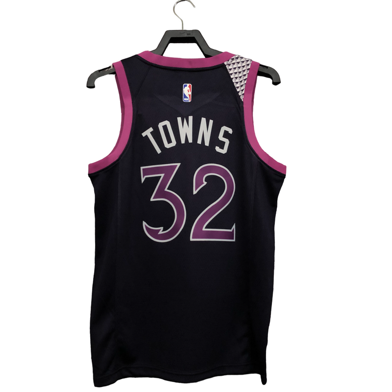 Regata NBA Minnesota Timberwolves Nike Authentic Towns 32 - Preta