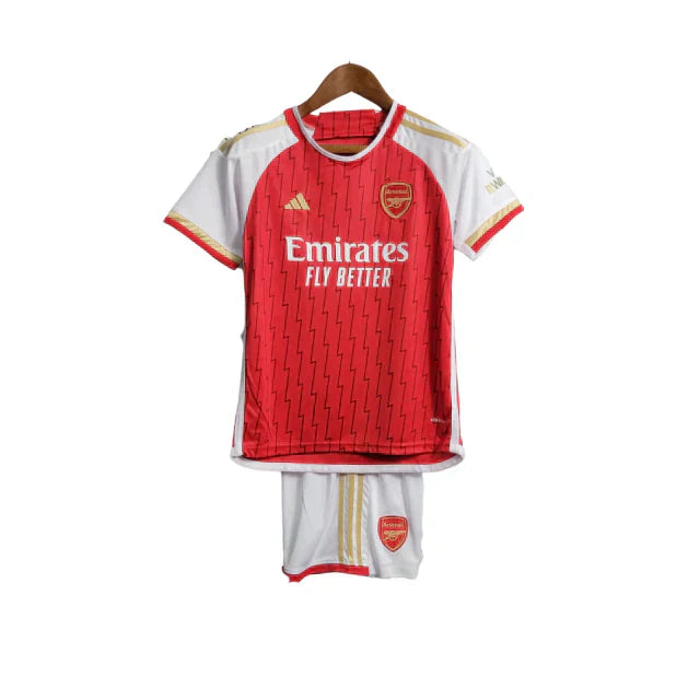 Conjunto Infantil Arsenal Home 23/24 - Vermelho