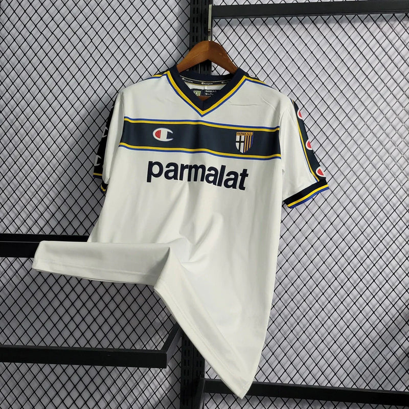 Camisa Retrô Parma Away Champion 2002/03 Masculino Branco