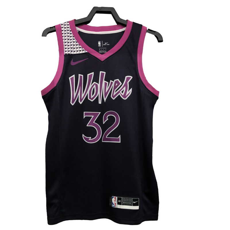 Regata NBA Minnesota Timberwolves Nike Authentic Towns 32 - Preta