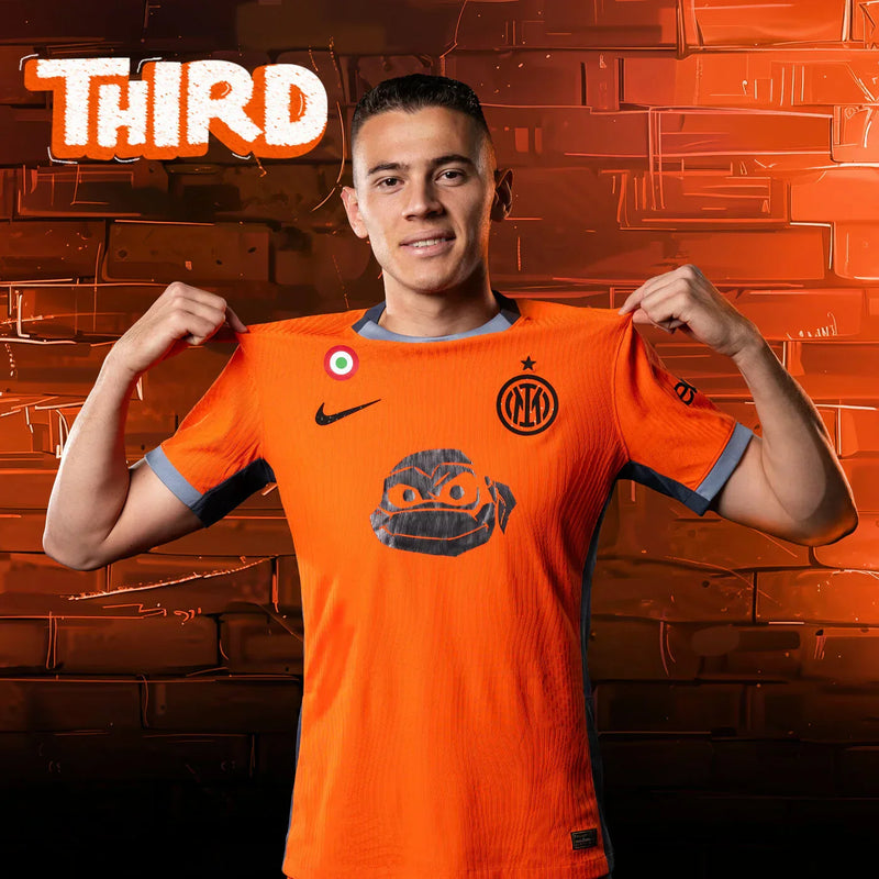 Camisa da Inter de Milão Third Edição Tartarugas Ninja 2024 - Laranja