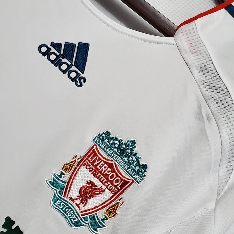 Camisa Manga Longa Liverpool 06/07 Adidas - Branco