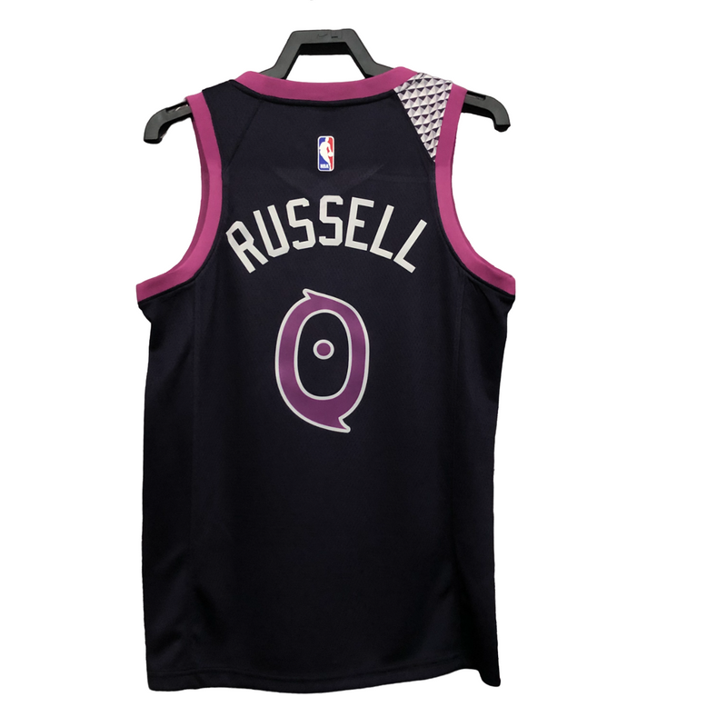 Regata NBA Minnesota Timberwolves Nike Authentic Russell 0 - Preta