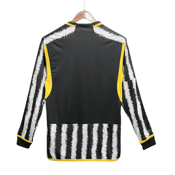 Camisa Manga Longa Juventus l 23/24 Adidas - branca e preta