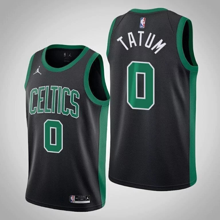 Regata NBA Boston Celtics Jordan Authentic Tatum 0 - Preta e Verde