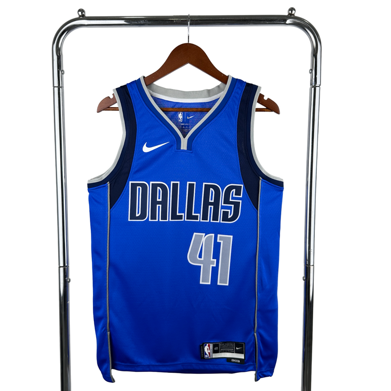 Regata NBA Dallas Mavericks Nike Authentic Nowitzki 41 - Azul