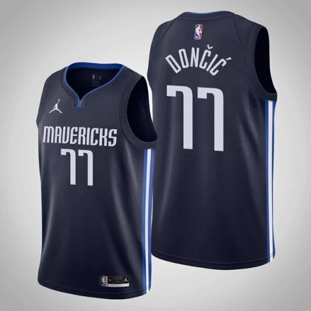 Regata NBA Dallas Mavericks Nike Authentic Swingman Doncic 77 - Azul Marinho