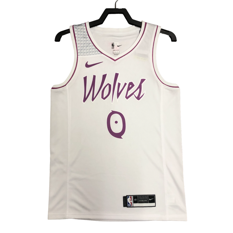 Regata NBA Minnesota Timberwolves Nike Authentic Russell 0 - Branca