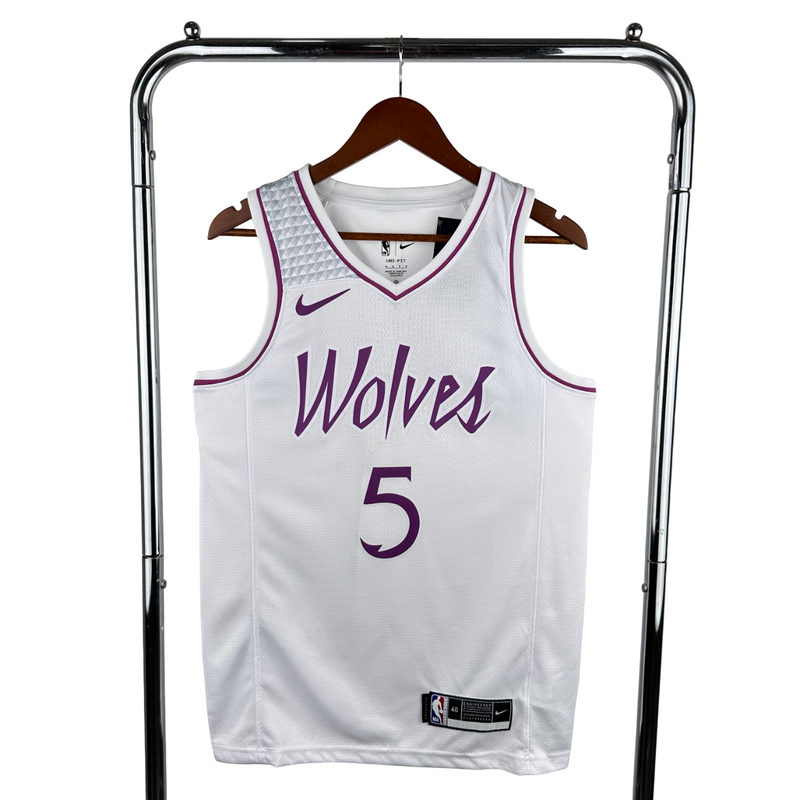 Regata NBA Minnesota Timberwolves Nike Authentic Edwards 5 - Branca