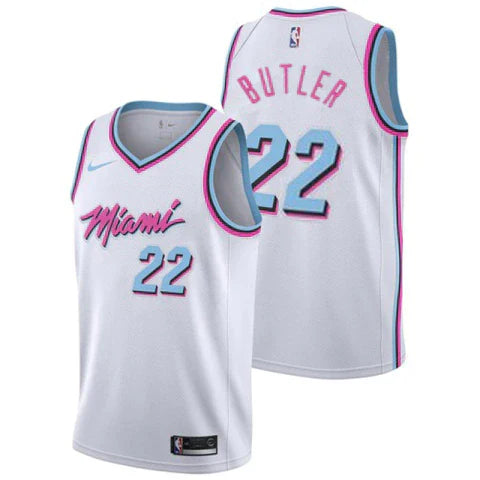 Regata NBA Miami Heat Nike Authentic Butler 22 - Branca