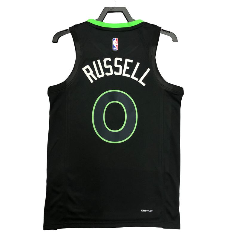 Regata NBA Minnesota Timberwolves Jordan Authentic Russell 0 - Preta