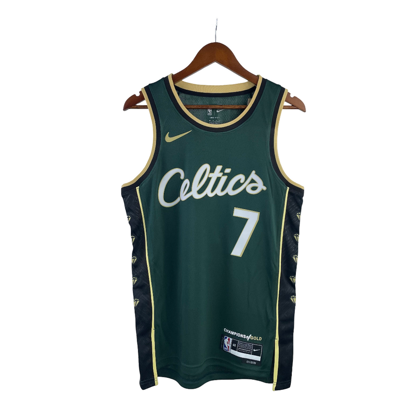 Regata NBA Boston Celtics Nike City Edition Authentic Brown 7 - Verde