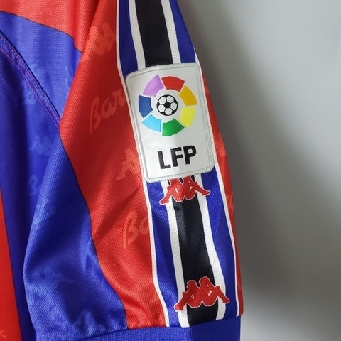 Camisa Barcelona Retrô 1996/1997 Azul e Grená - Kappa