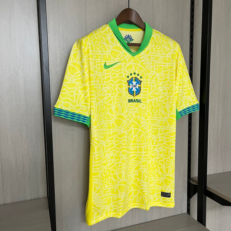 Camisa Brasil Home 24/25 s/n° Torcedor Nike Masculino - Amarela