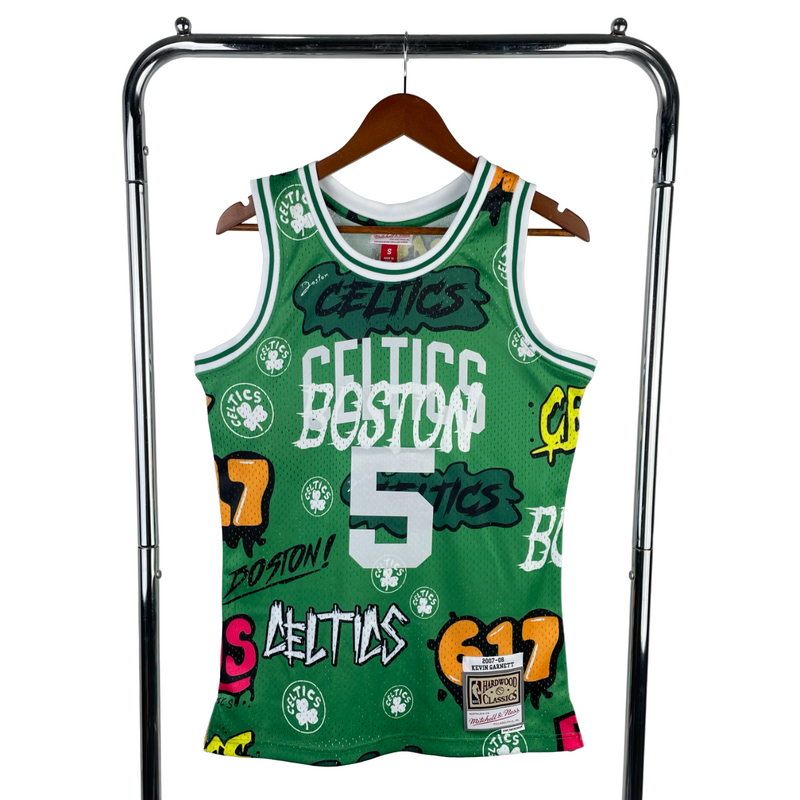 Regata NBA Boston Celtics Mitchell & Ness 1985/1986 Authentic Garnett 5 - Verde