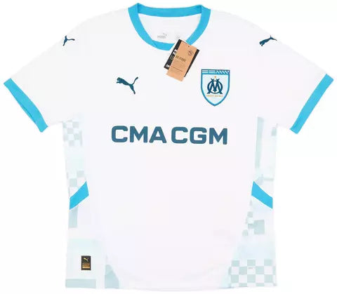 Camisa Olympique Marseille Home 24/25 - Torcedor Puma Masculina - Branca