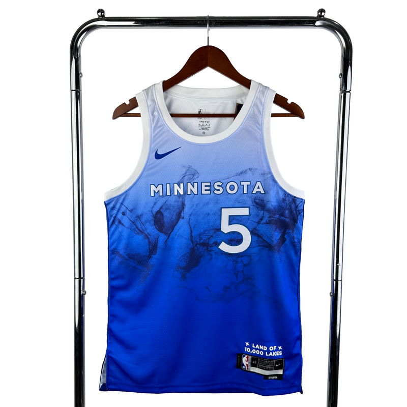 Regata NBA Timberwolves City Edition Nike Authentic Edwards 5 - Azul