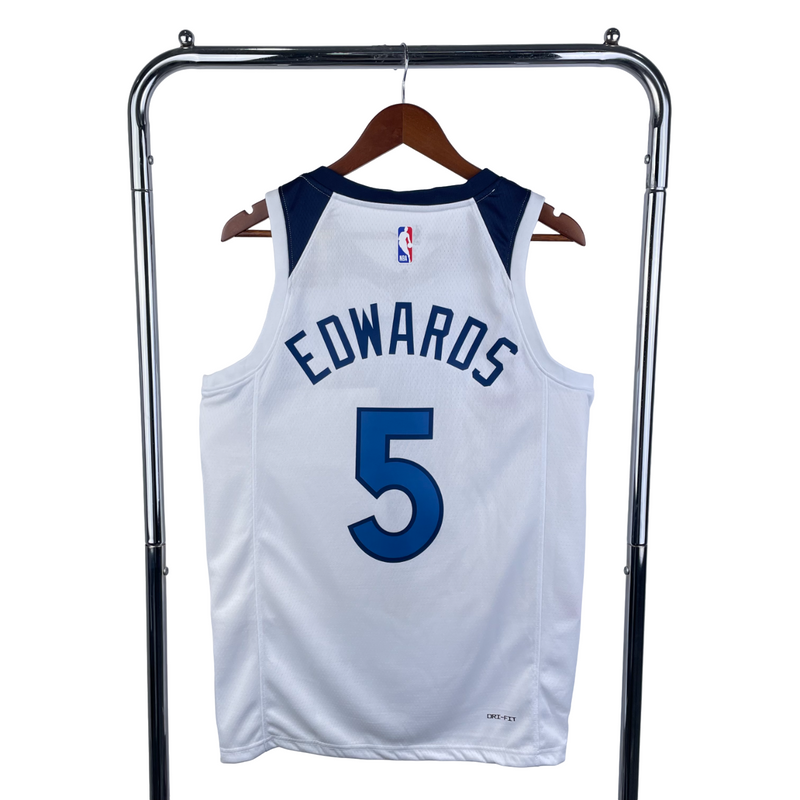 Regata NBA Timberwolves Nike Authentic Edwards 5 - Branca