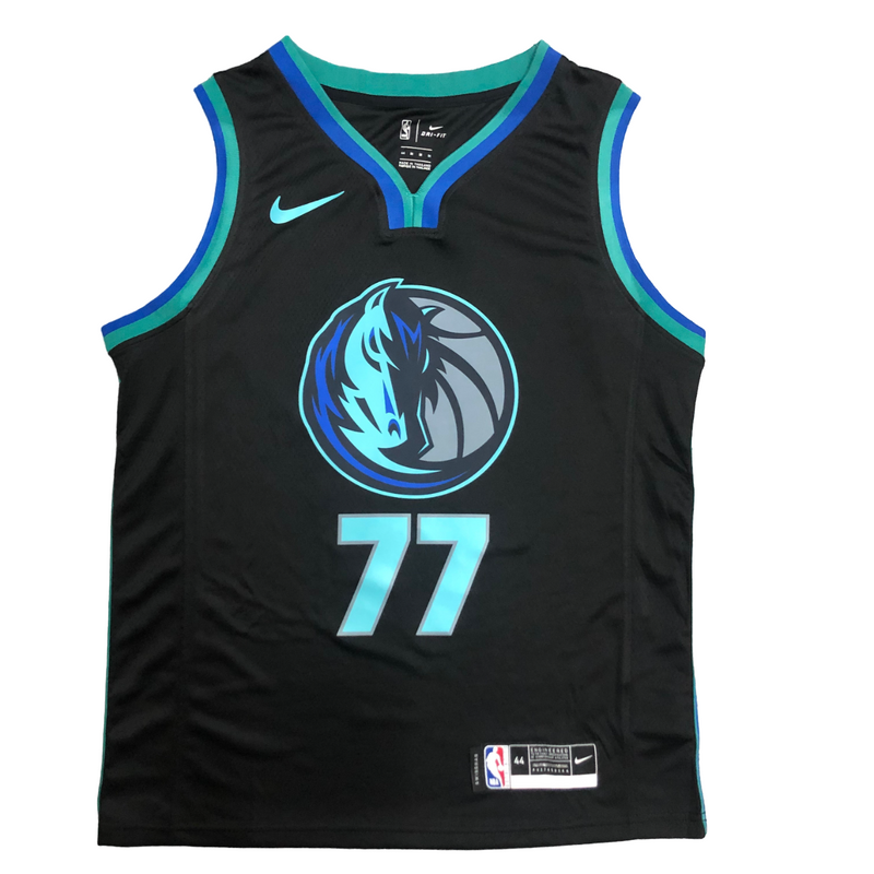 Regata NBA Dallas Mavericks City Edition Nike Authentic Doncic 77 - Preta