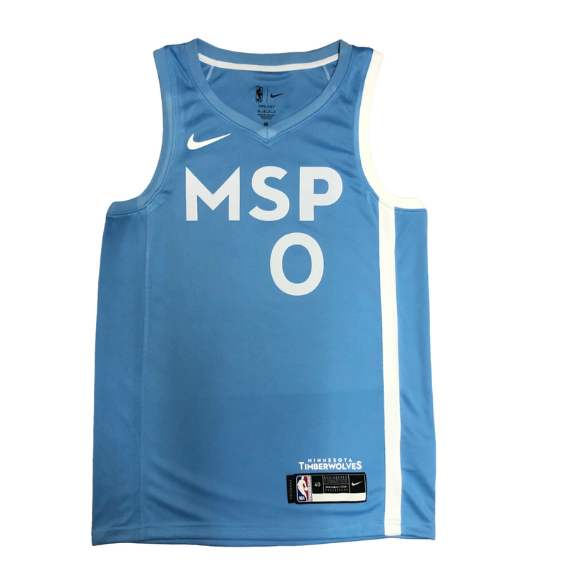 Regata NBA Minnesota Timberwolves City Edition  Nike Authentic Russell 0 - Azul