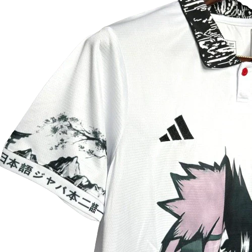 Camisa Japão Anime Naruto - Sasuke 24/25 - Torcedor Masculina - Branco com detalhes em Preto