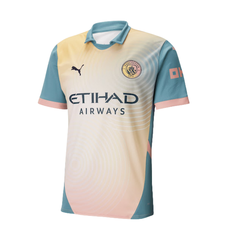 Camisa Manchester City Fourth 24/25 s/n° Torcedor Puma Masculina - Azul e Rosé