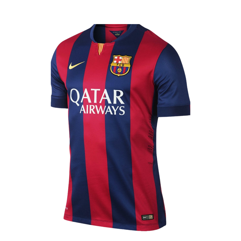 Camisa Barcelona Retrô 2014/2015 Azul e Grená - Nike