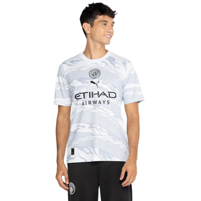 Camisa Manchester City “Ano do Dragão de Madeira” 24/25 s/n° Torcedor Masculina - Cinza