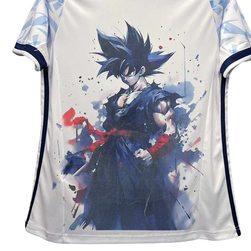 Camisa Japão Retrô Anime Dragon Ball 16/17 - Torcedor Adidas Masculina - Branca com detalhes em Azul