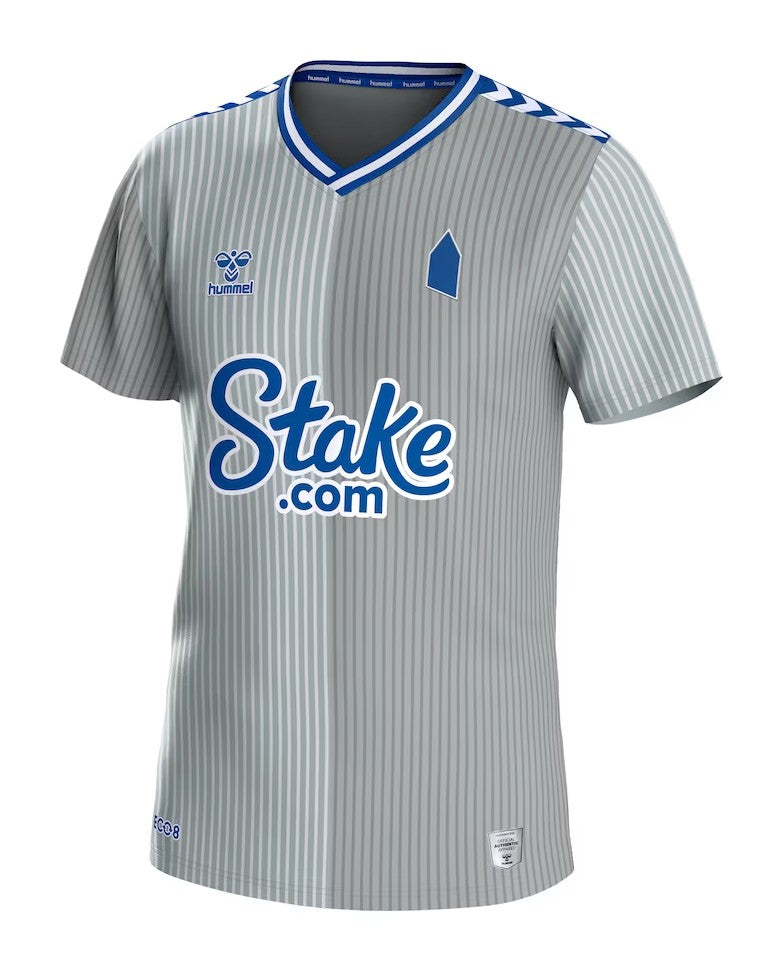 Camisa Everton Third 23/24 s/n° Torcedor Hummel Masculina - Cinza