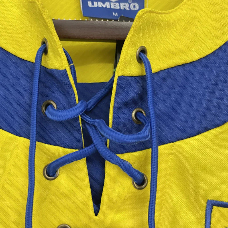 Camisa Retrô Parma I Champion 1993/95 Masculino Amarelo e Azul