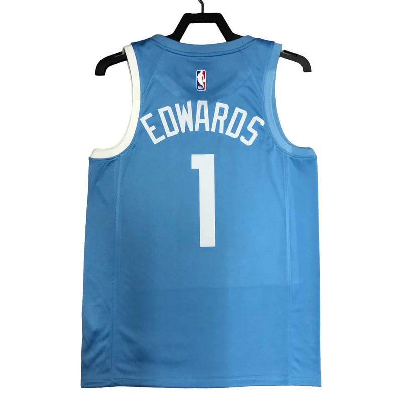 Regata NBA Minnesota Timberwolves City Edition  Nike Authentic Edwards 1 - Azul