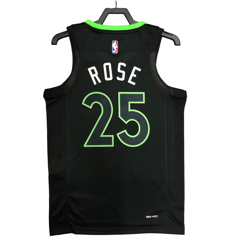 Regata NBA Minnesota Timberwolves Jordan Authentic Rose 25 - Preta