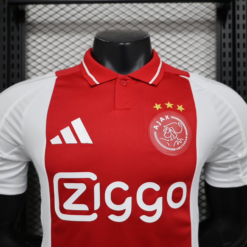 Camisa Ajax Home 2024/25 Jogador Adidas Masculino - Vermelha e Branca