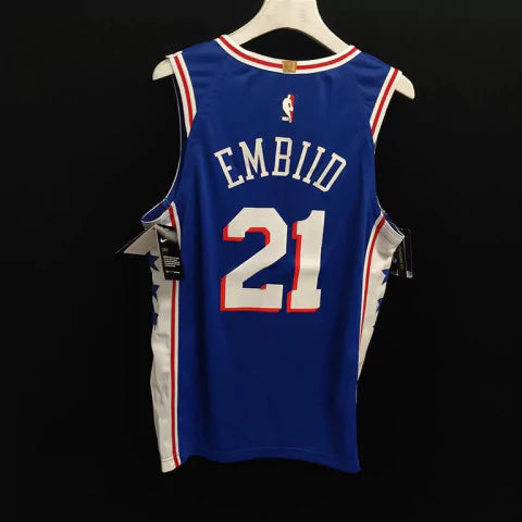 Regata NBA Philadelphia 76ers Icon Edition Nike Authentic Embiid 21 - Azul