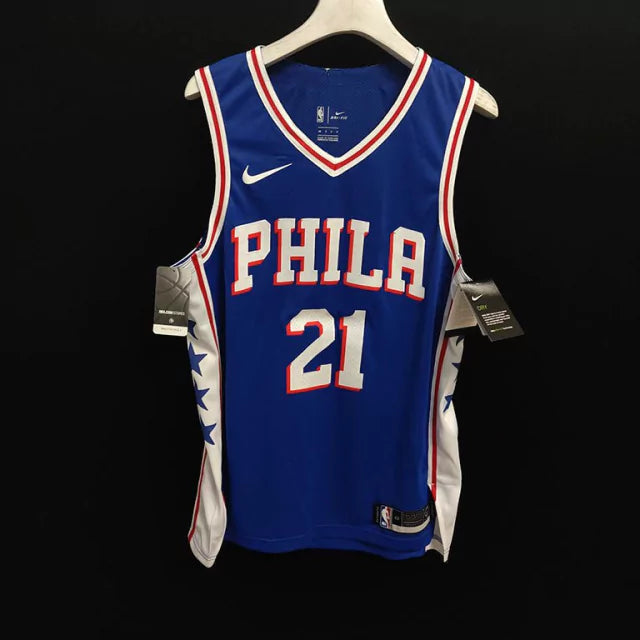 Regata NBA Philadelphia 76ers Icon Edition Nike Authentic Embiid 21 - Azul