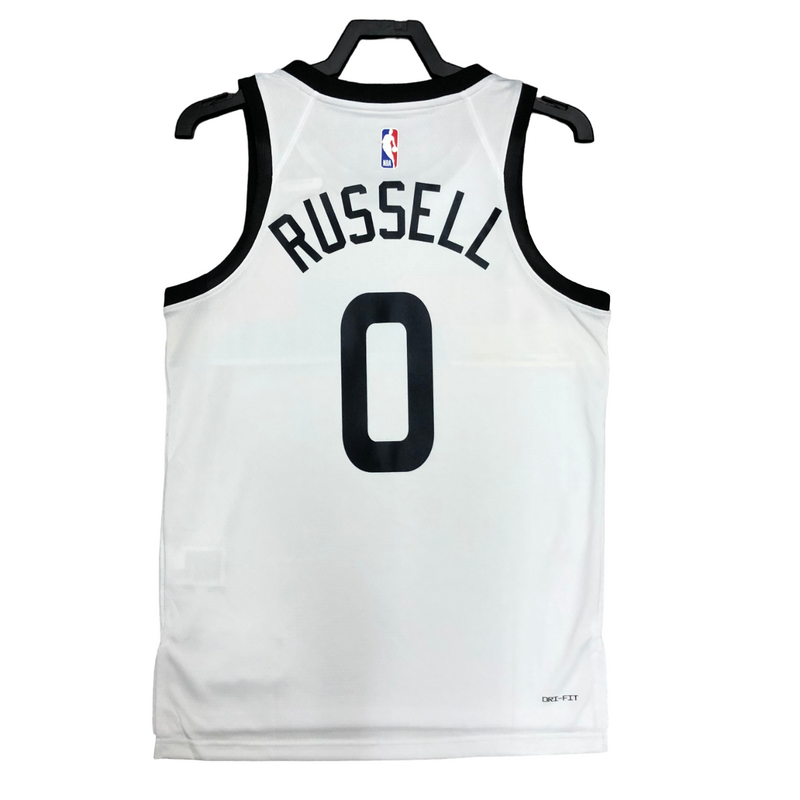 Regata NBA Minnesota Timberwolves City Edition Nike Authentic Russell 0 - Branca