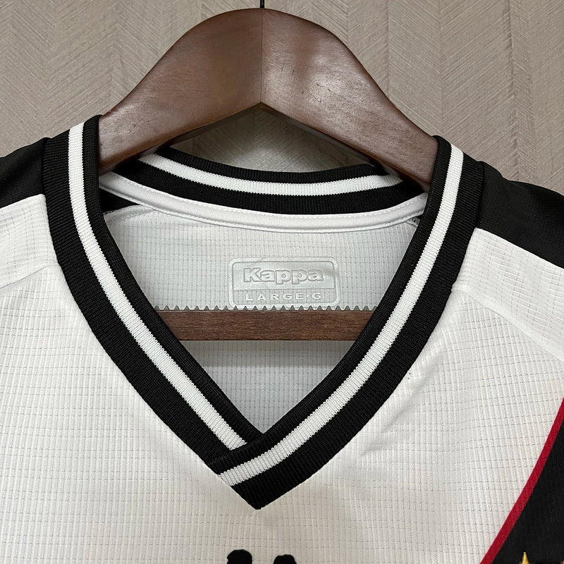 Camisa Vasco da Gama II Away 2024/25 Kappa Torcedor Masculino Branco e Preto