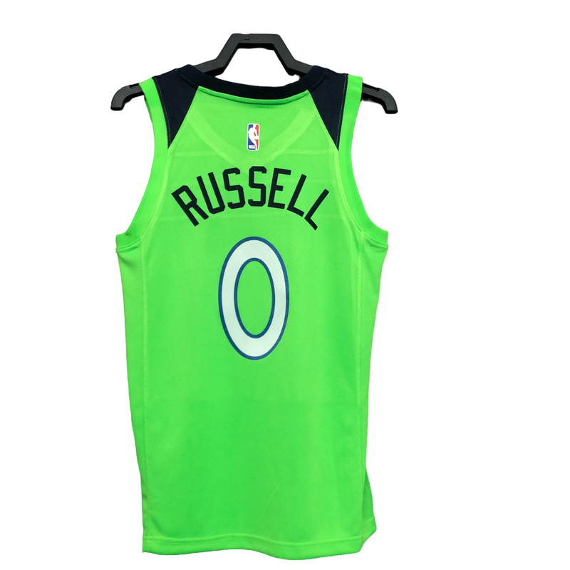 Regata NBA Minnesota Timberwolves Jordan Authentic Russell 0 - Verde